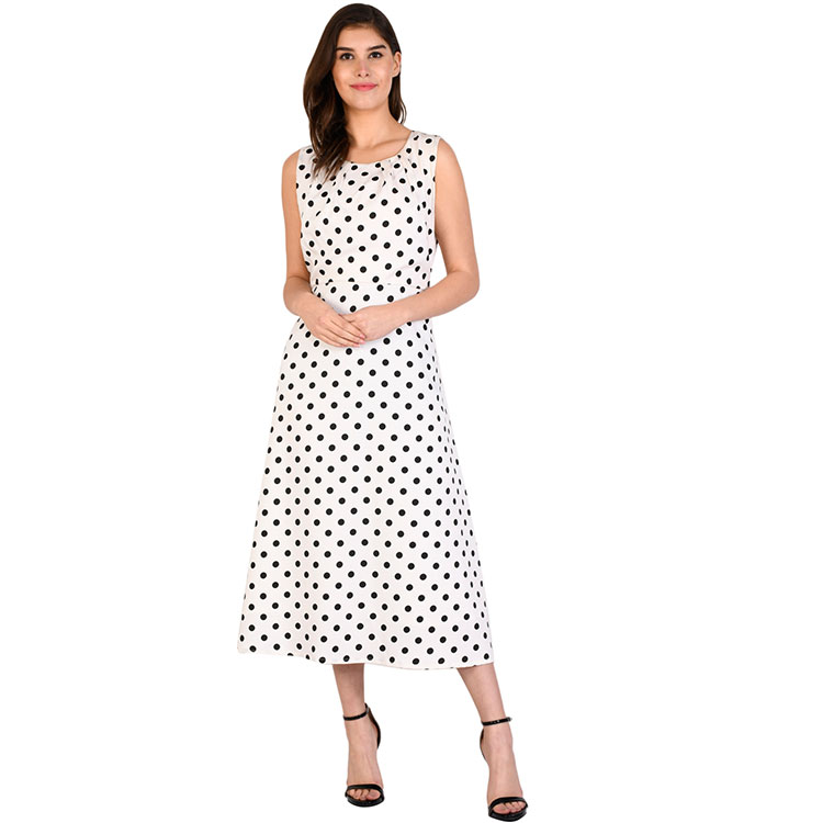 spotty dress black and white