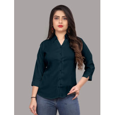 Classic Cotton Blend Slim Fit Shirt For Women