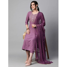 Stylish Women Cotton Kurta, Bottom With Dupatta Set