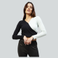Rigo Women's Stylish Solid Full Sleeve Ribbed Crop Top
