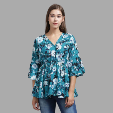 Womens Crepe Pattern Floral