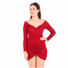 Women's Lyra Off Shoulder Bodycon Drawstring Short Dress