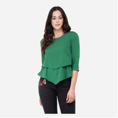 Women's Designer Solid Crepe Top