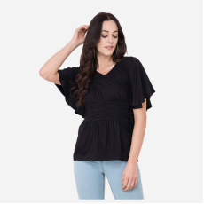 Women's Designer Solid Crepe Top