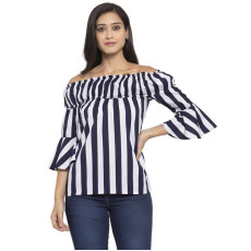 Womens Designer Printed Crepe Top