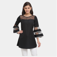 Women's Designer Solid Crepe Top