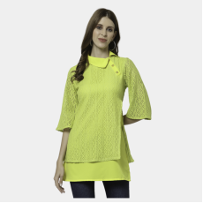 Women's Designer Solid Crepe Top