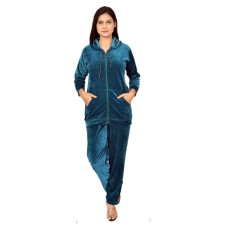 Womens Velvet Solid Night Suit b