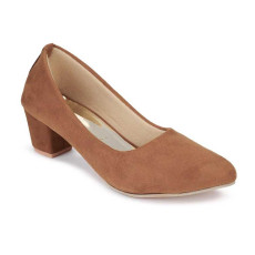 Shoetopia Womens Block Heel Brown